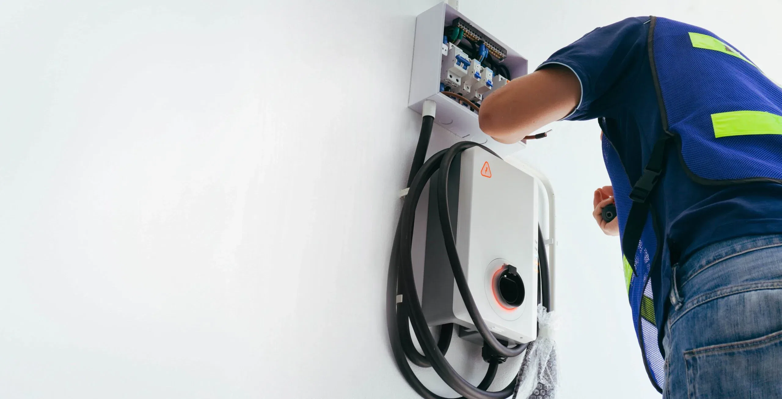 Thinking about switching to an Electric Vehicle? Don't forget the most important part—a fast, safe home charging setup! Watch as our pros handle the complex wiring and circuit breaker integration for a seamless EV experience. From Level 2 chargers to full panel upgrades, we make going green easy.